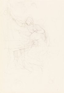 Fille et jeune homme à une table - Johann Heinrich Füssli